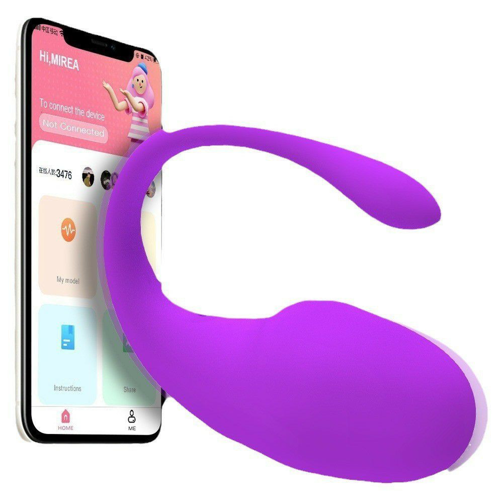 Vibrateur  portable et connecté, conçu pour la stimulation clitoridienne et du point G, avec un contrôle sans fil via une application mobile.