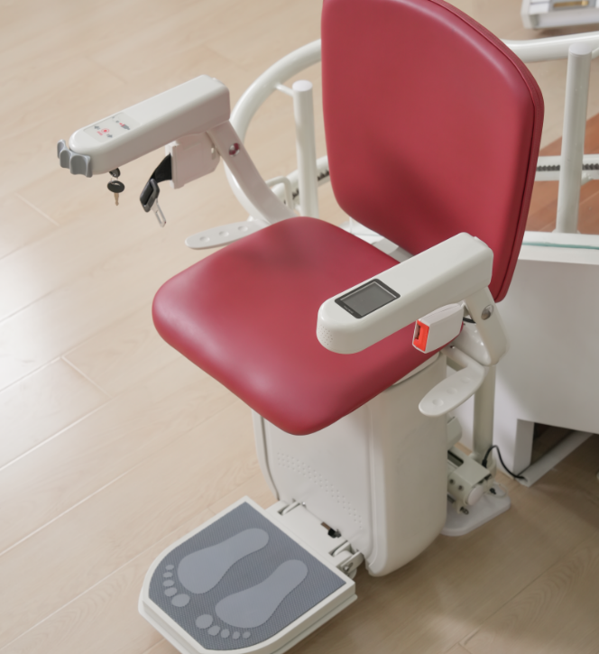 Monte-escaliers électrique pliable pour personnes âgées – Usage domestique, assis, jusqu’à 4 niveaux, capacité 200 kg