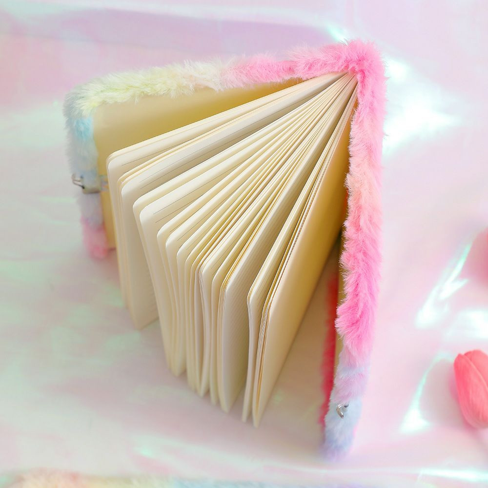 Journal intime verrouillable en peluche pour enfants, carnet de dessin animé licorne, livre à main pour fille, étudiant, cadeau de maternelle