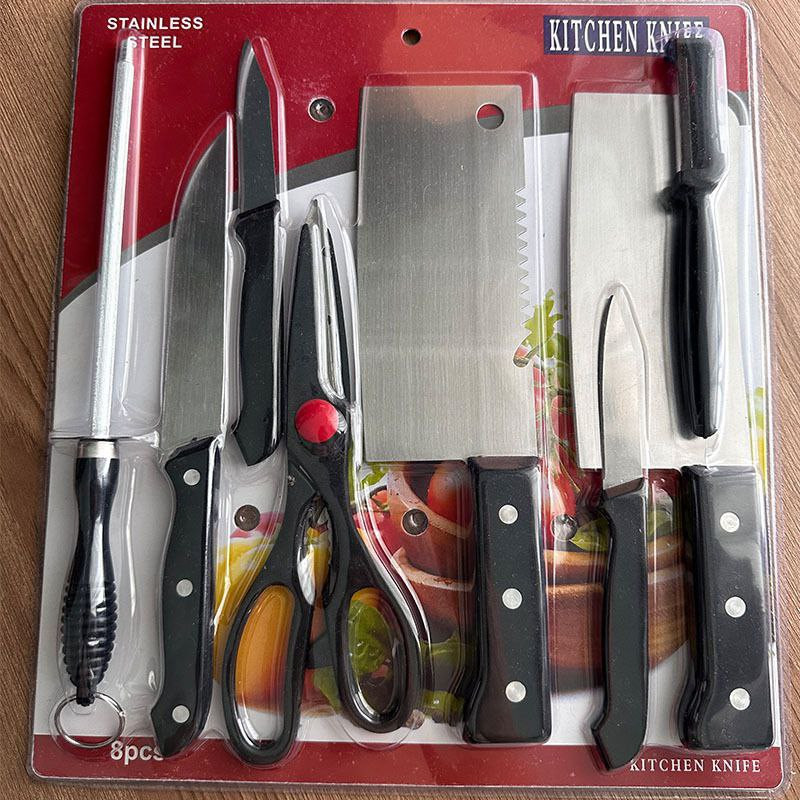 Ensemble de couteaux de cuisine à couverture rigide cadeau Ensemble de huit couteaux et couteaux de cuisine