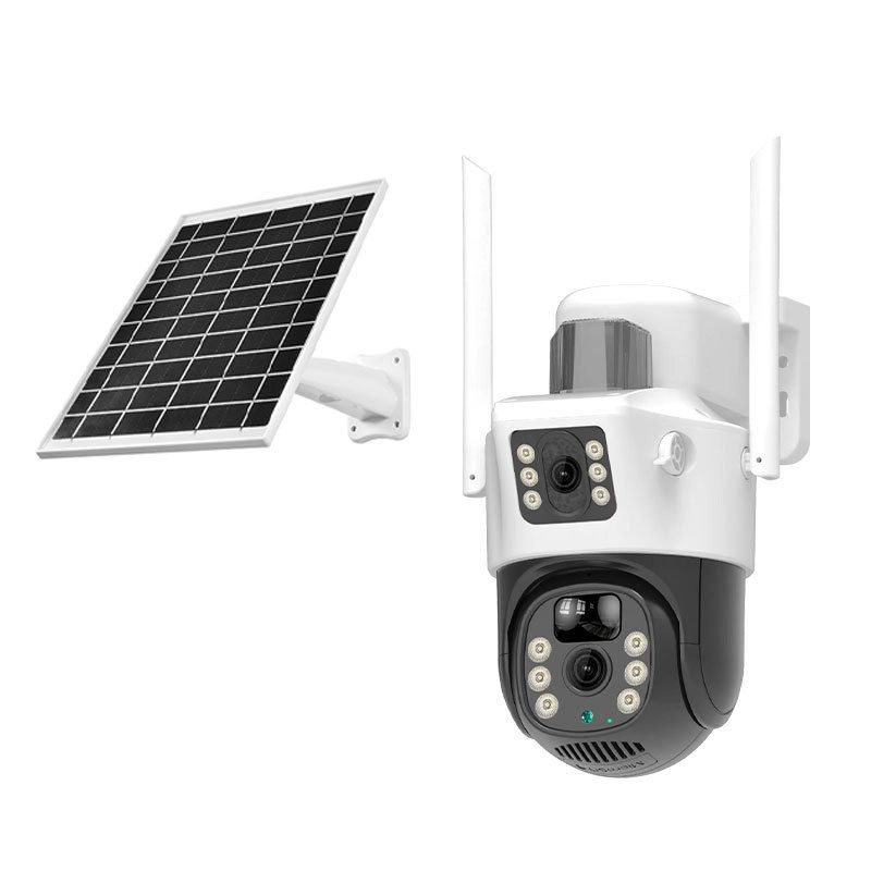 Caméra v380 extérieure, téléphone portable à 360 degrés, télécommande panoramique à distance, moniteur solaire haute définition