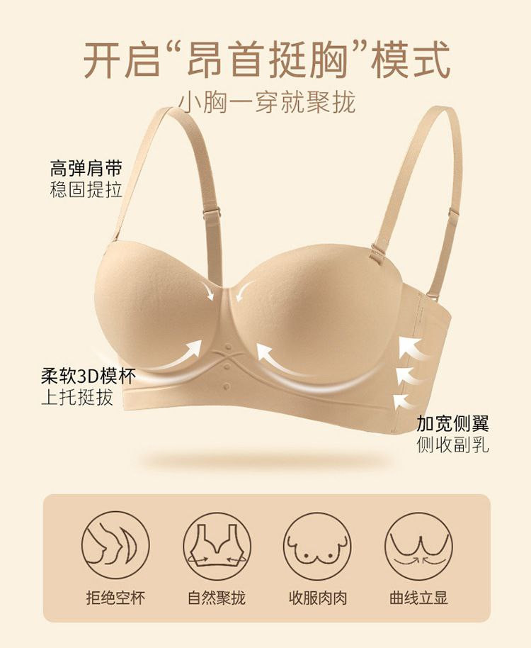 2 Paires De Soutiens-gorge Invisibles Sans Bretelles + 40 Autocollants De Poitrine - Silicone Réutilisable Pour Tenues Dos Nu