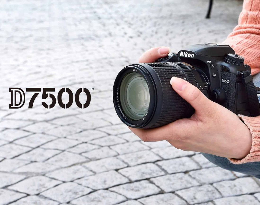 Appareil photo reflex numérique Nikon D7500, compatible avec l'objectif 18-140 mm