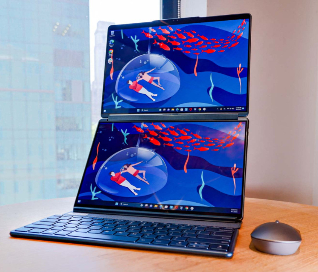 Lenovo YOGA Book 9i AI Starter Edition, ordinateur portable ultrafin à double écran tactile core i7 de 16Go