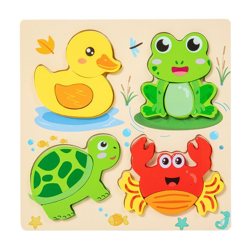 Puzzle en bois Montessori est conçu pour les enfants de 3 ans et plus afin de développer leur coordination main-œil et leurs capacités cognitives.Le kit de puzzle de type 4-en-1 propose différents thè
