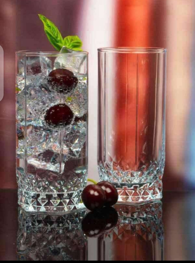 Verres à boire (01 carton de 6 verre) - Verres à bois en cristal, en carton de six pièces