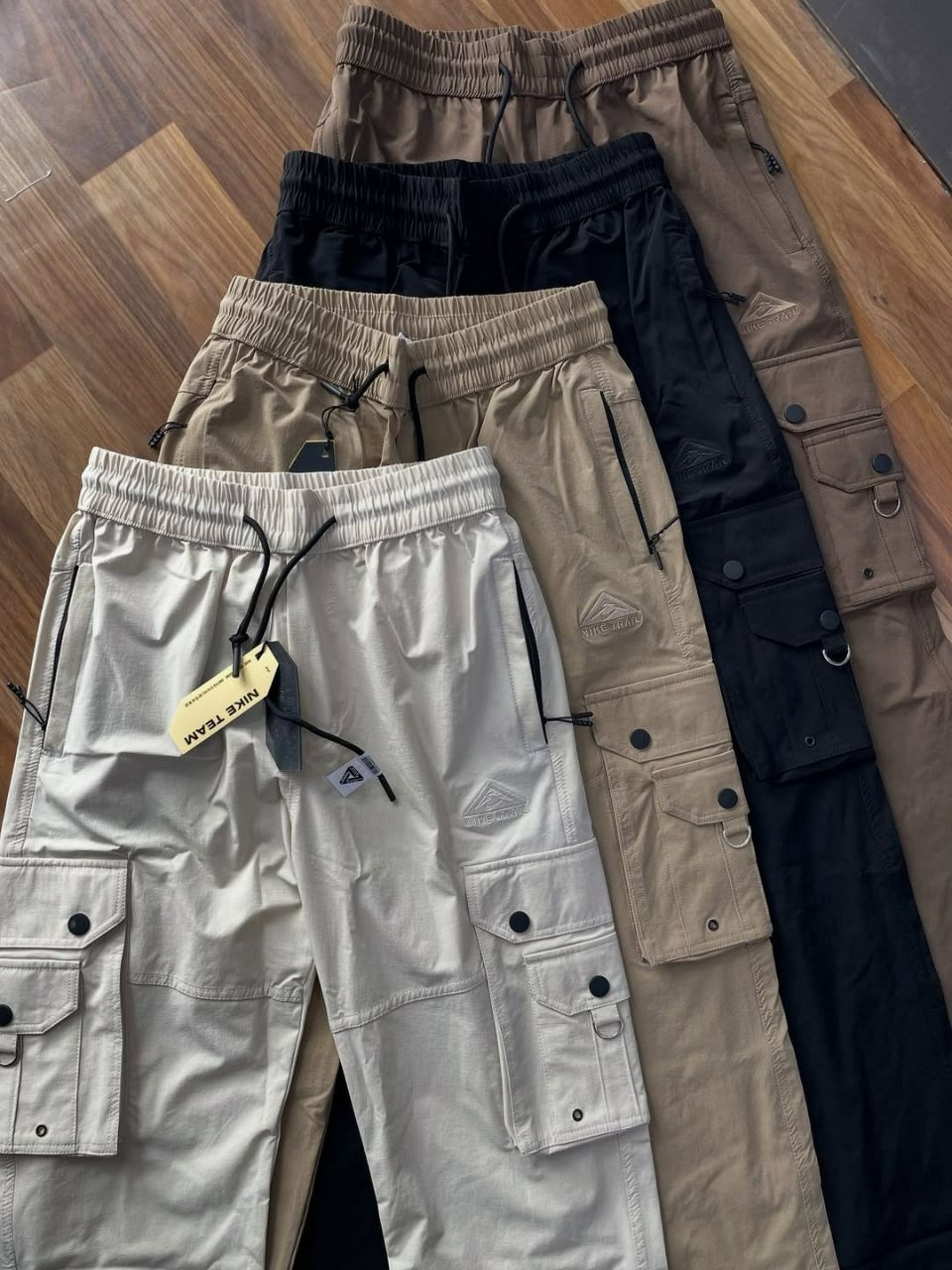 Pantalon en denim pour femme, salopette multi-poches, jambes larges, style populaire, pantalon cargo,