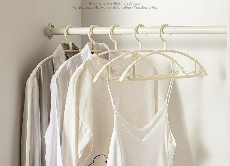 Cintre sans couture à larges épaules, épais, antidérapant, pour vêtements de maison, cintre en plastique pour adultes, support pour vêtements