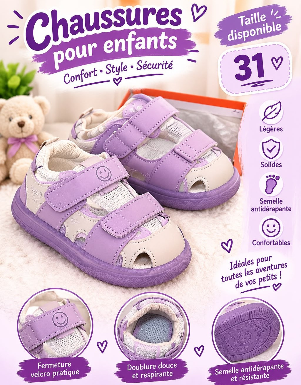 ST10 | Sandales solides de qualité pour Enfants  – Confort & Style au quotidien