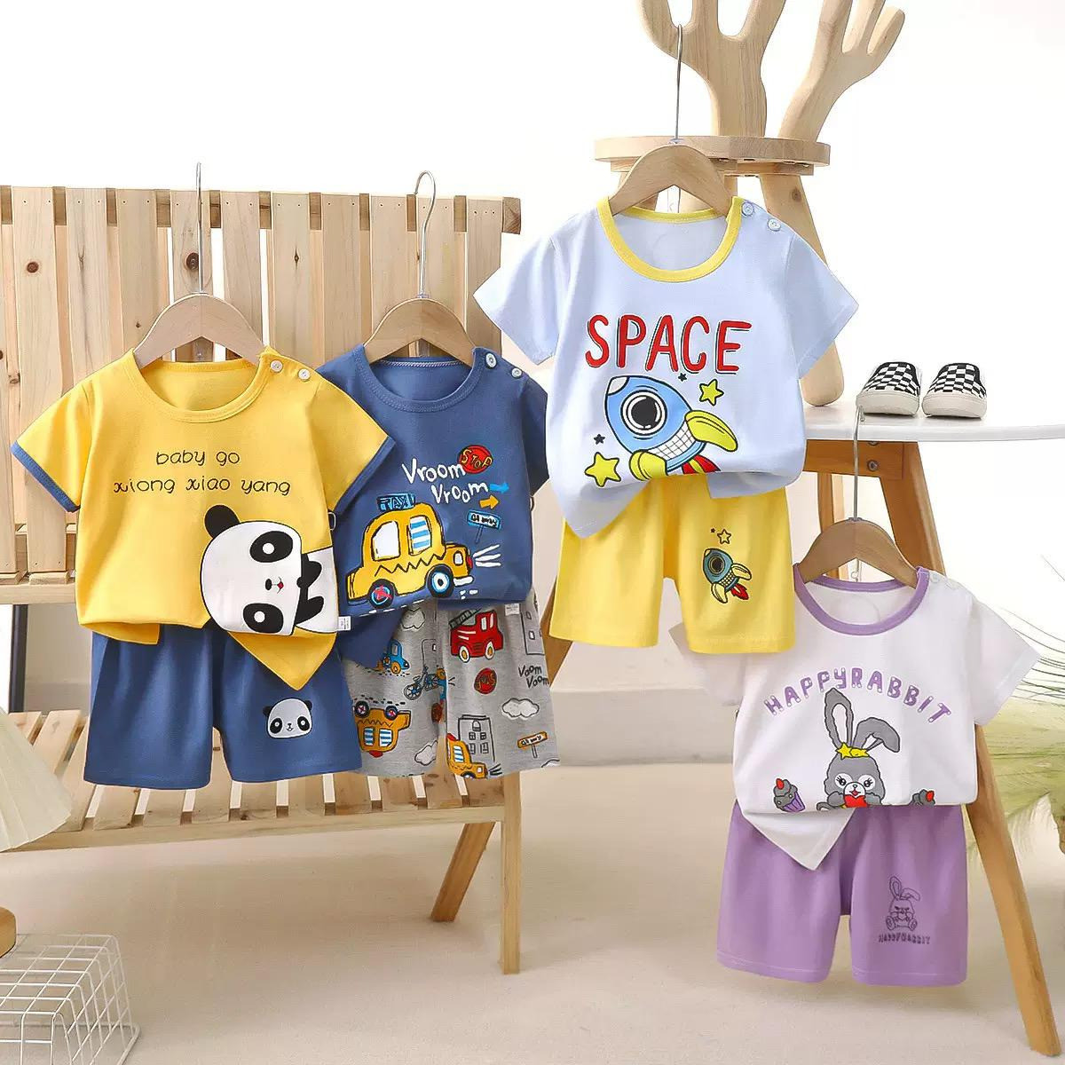 Ensemble t-shirt et short en coton pour jeunes filles et garçons – Culotte Style enfant tendance et décontracté